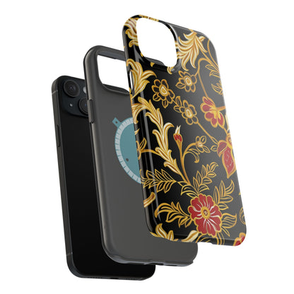 Floral Gold Vintage Phone Case – Magnetic Impact - Resistant - DIGITAL X
