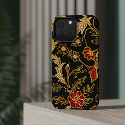 Floral Gold Vintage Phone Case – Magnetic Impact - Resistant - DIGITAL X