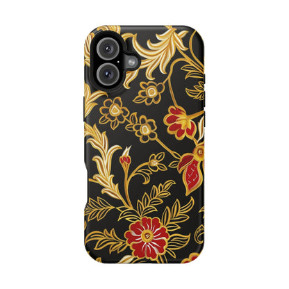 Floral Gold Vintage Phone Case – Magnetic Impact - Resistant - DIGITAL X