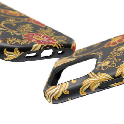 Floral Gold Vintage Phone Case – Magnetic Impact - Resistant - DIGITAL X