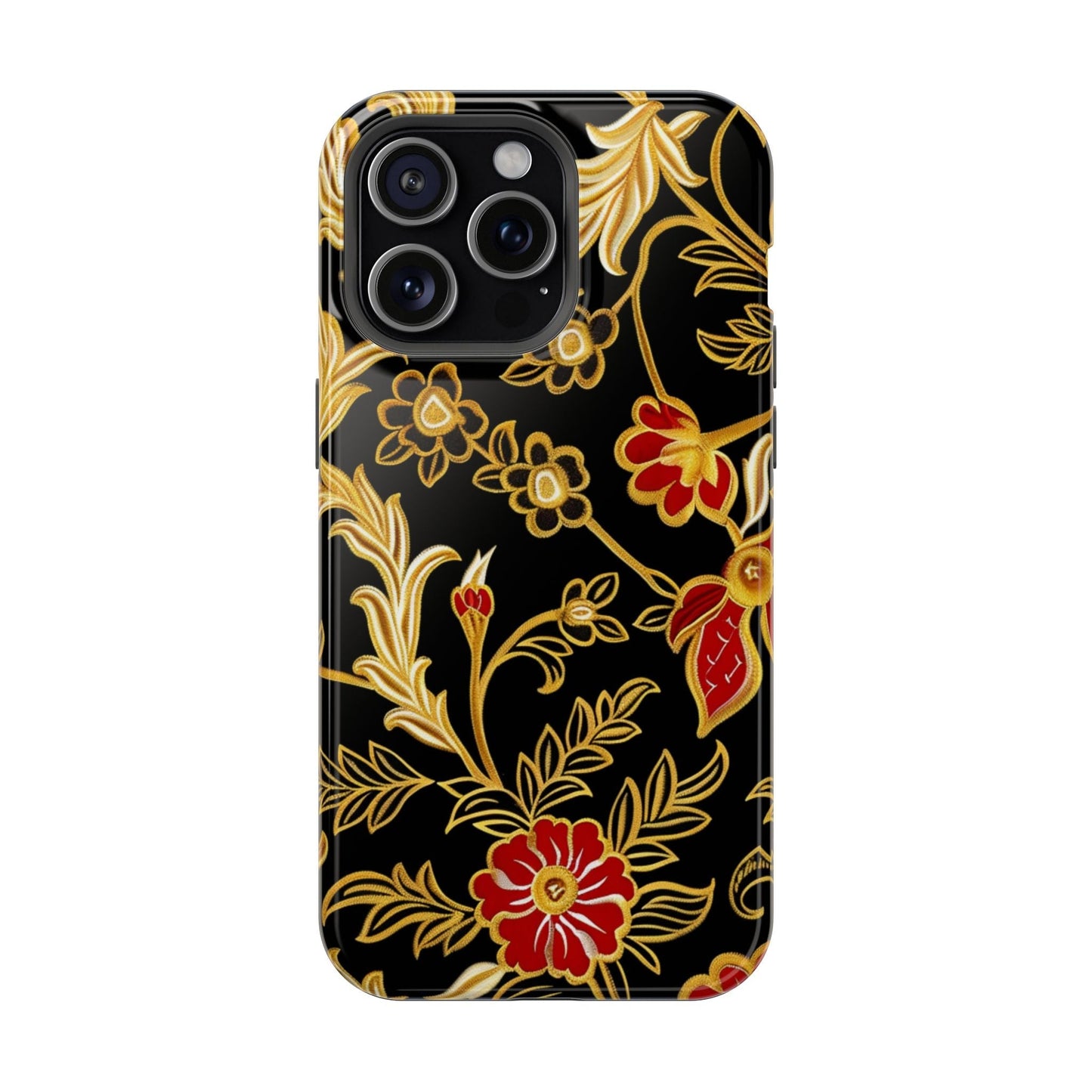 Floral Gold Vintage Phone Case – Magnetic Impact - Resistant - DIGITAL X