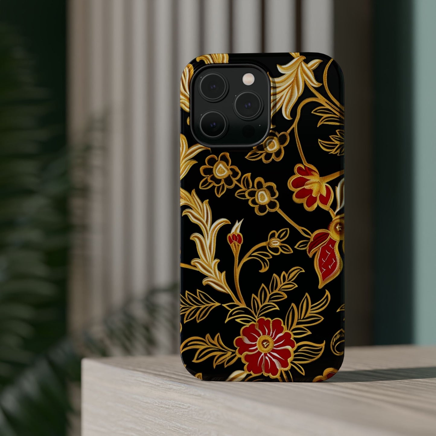 Floral Gold Vintage Phone Case – Magnetic Impact - Resistant - DIGITAL X