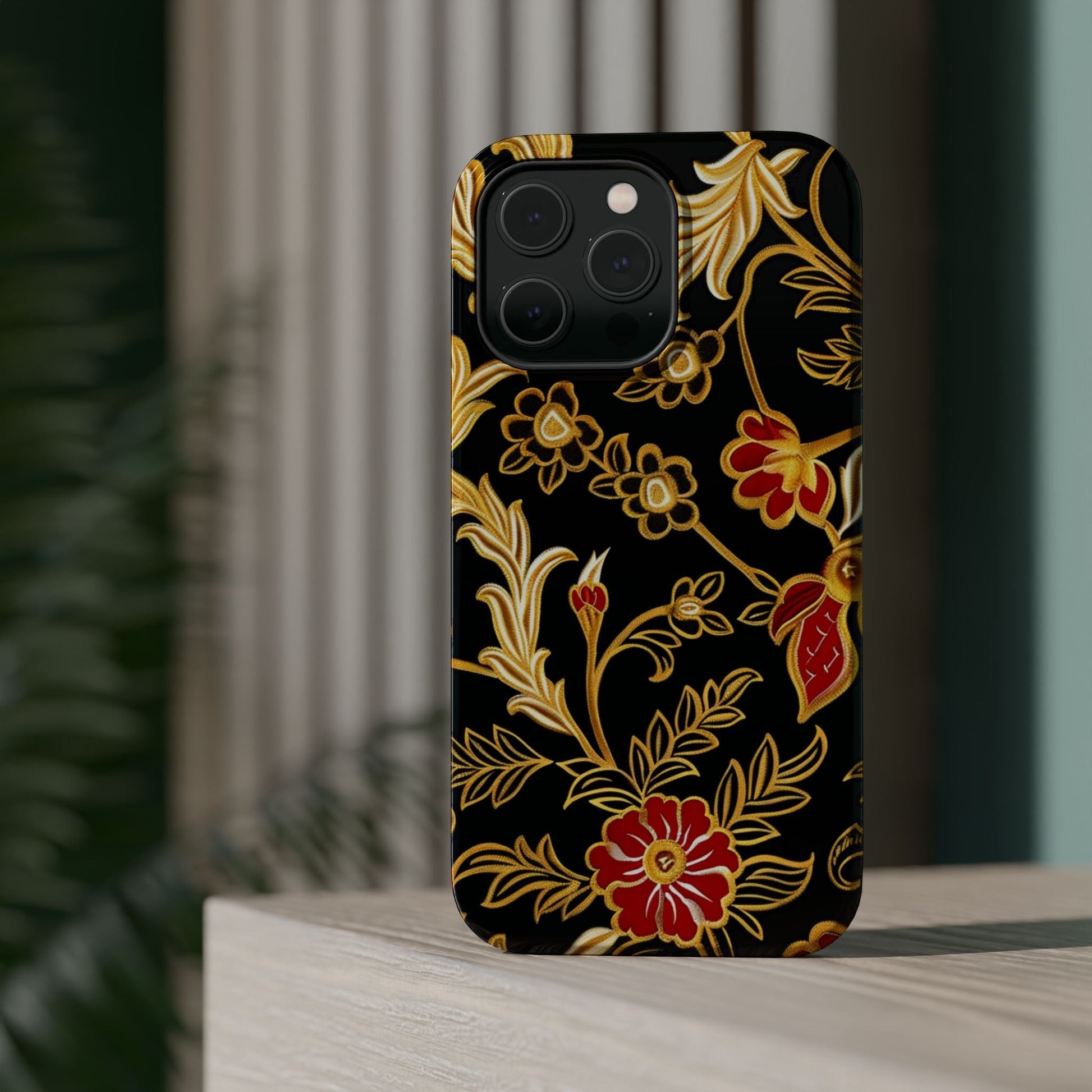 Floral Gold Vintage Phone Case – Magnetic Impact - Resistant - DIGITAL X
