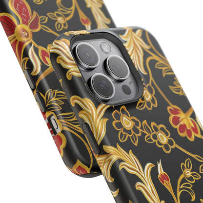 Floral Gold Vintage Phone Case – Magnetic Impact - Resistant - DIGITAL X