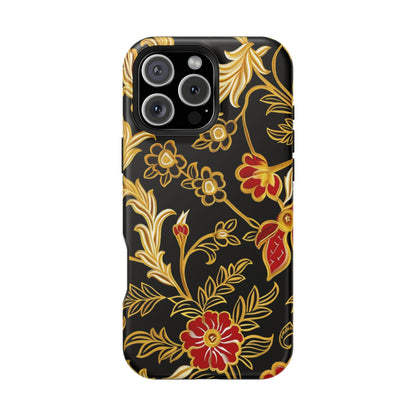 Floral Gold Vintage Phone Case – Magnetic Impact - Resistant - DIGITAL X