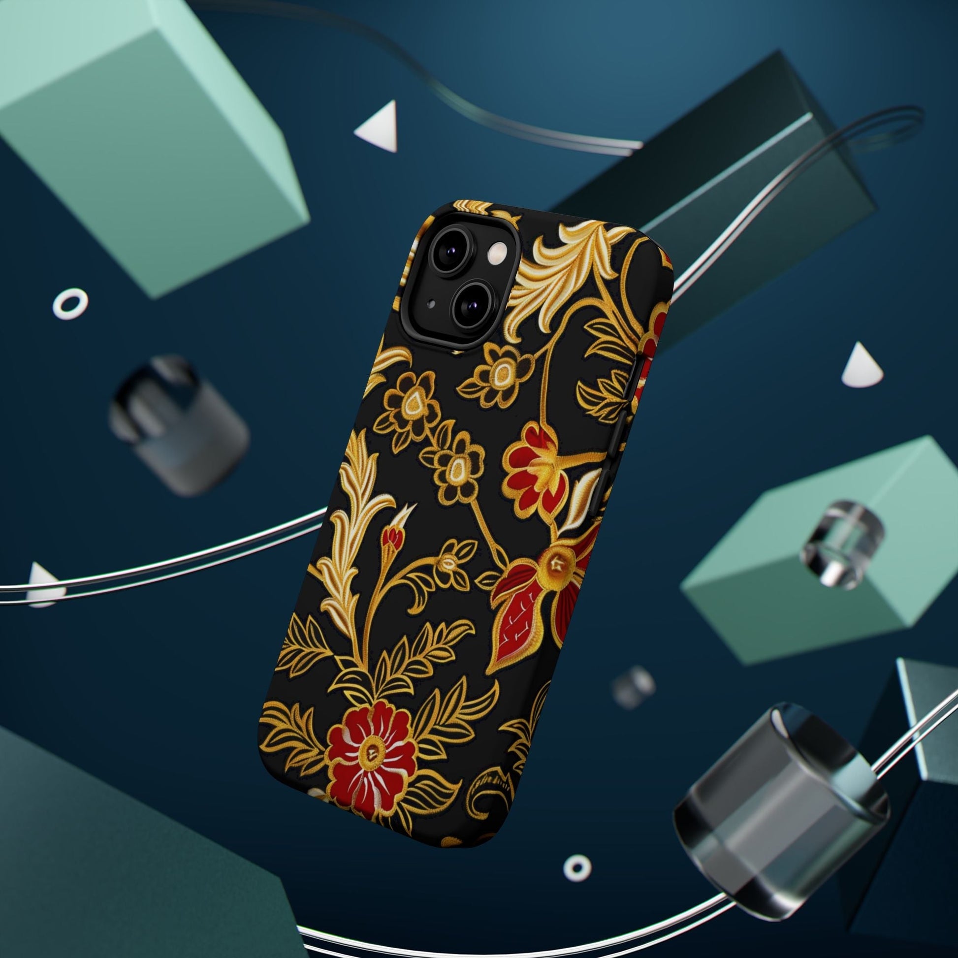 Floral Gold Vintage Phone Case – Magnetic Impact - Resistant - DIGITAL X