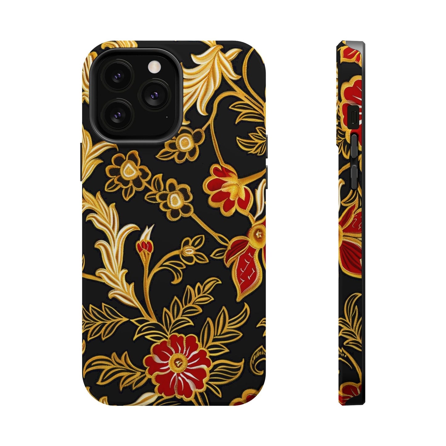 Floral Gold Vintage Phone Case – Magnetic Impact - Resistant - DIGITAL X