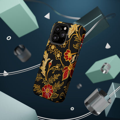 Floral Gold Vintage Phone Case – Magnetic Impact - Resistant - DIGITAL X