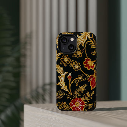 Floral Gold Vintage Phone Case – Magnetic Impact - Resistant - DIGITAL X