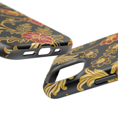 Floral Gold Vintage Phone Case – Magnetic Impact - Resistant - DIGITAL X