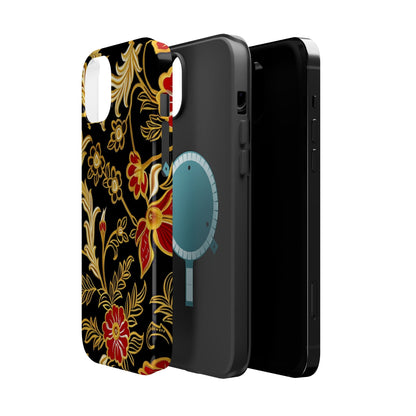 Floral Gold Vintage Phone Case – Magnetic Impact - Resistant - DIGITAL X
