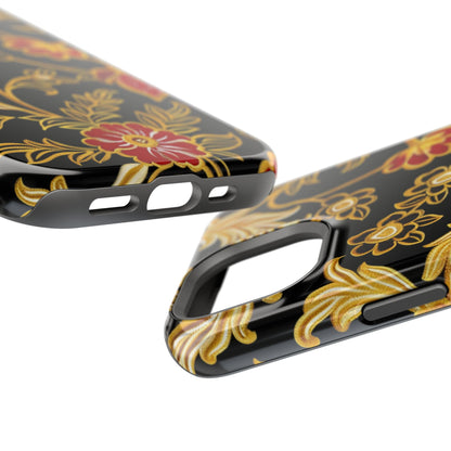 Floral Gold Vintage Phone Case – Magnetic Impact - Resistant - DIGITAL X