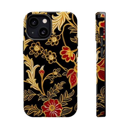 Floral Gold Vintage Phone Case – Magnetic Impact - Resistant - DIGITAL X