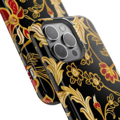 Floral Gold Vintage Phone Case – Magnetic Impact - Resistant - DIGITAL X