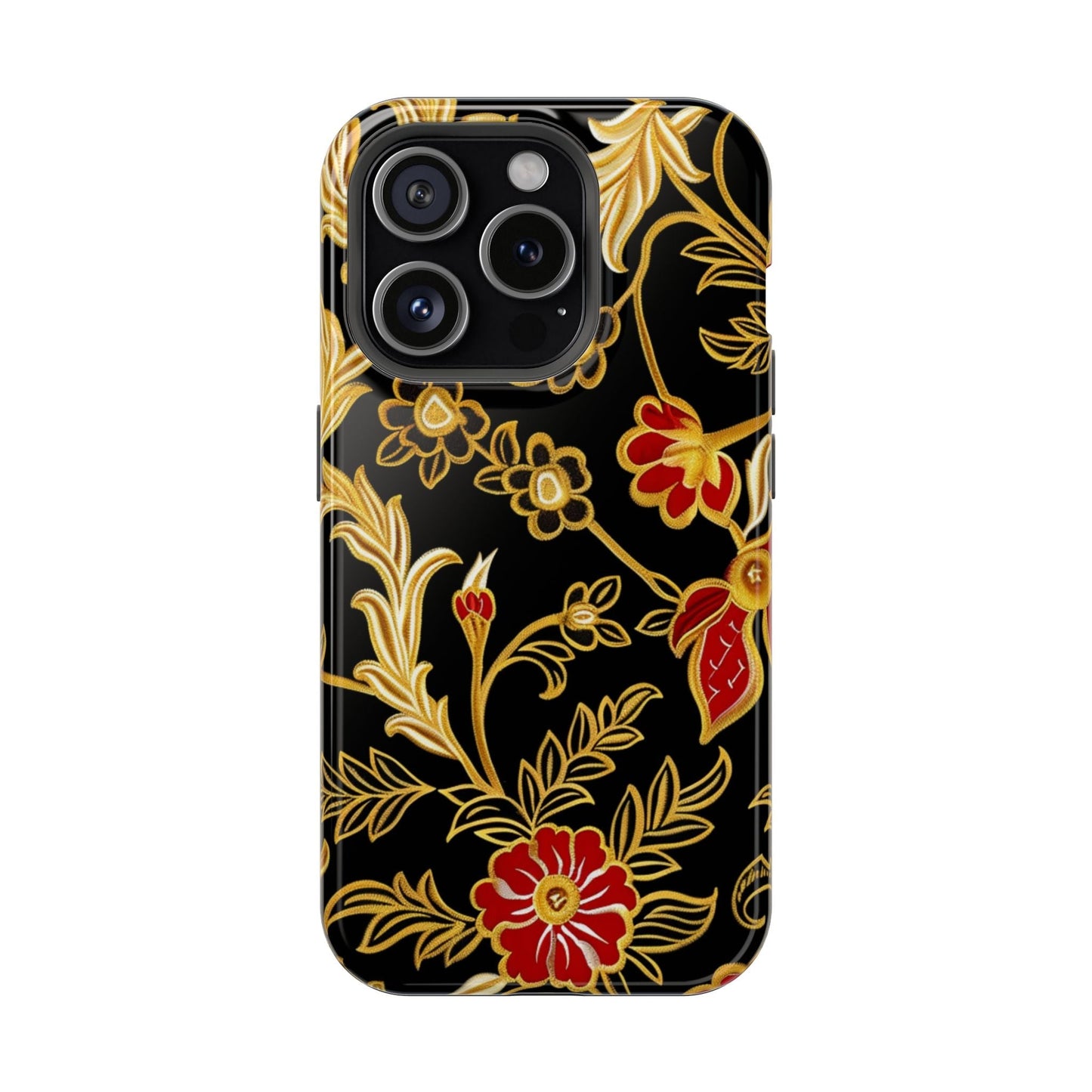 Floral Gold Vintage Phone Case – Magnetic Impact - Resistant - DIGITAL X