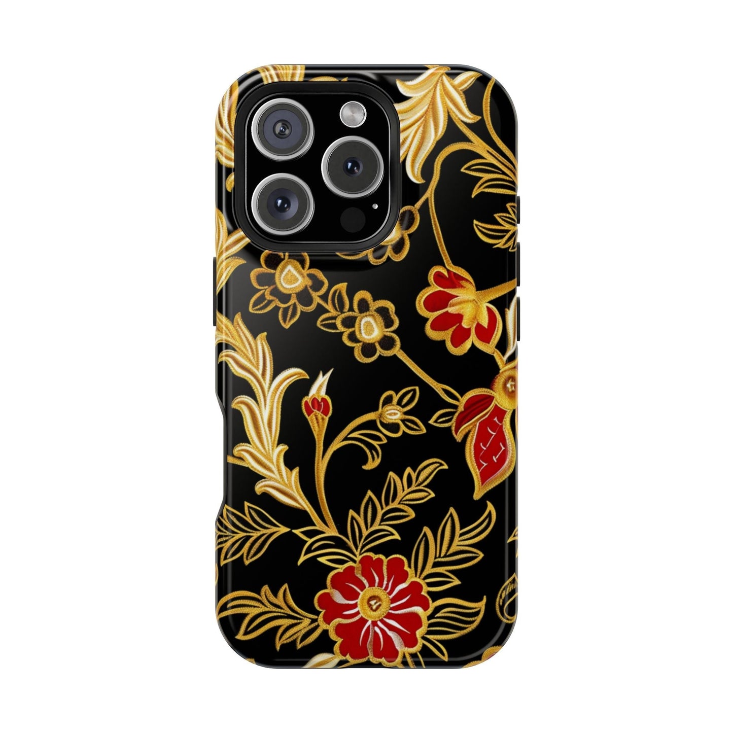 Floral Gold Vintage Phone Case – Magnetic Impact - Resistant - DIGITAL X