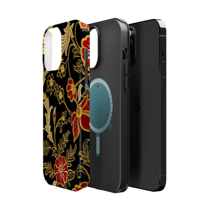 Floral Gold Vintage Phone Case – Magnetic Impact - Resistant - DIGITAL X