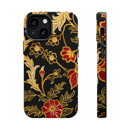 Floral Gold Vintage Phone Case – Magnetic Impact - Resistant - DIGITAL X
