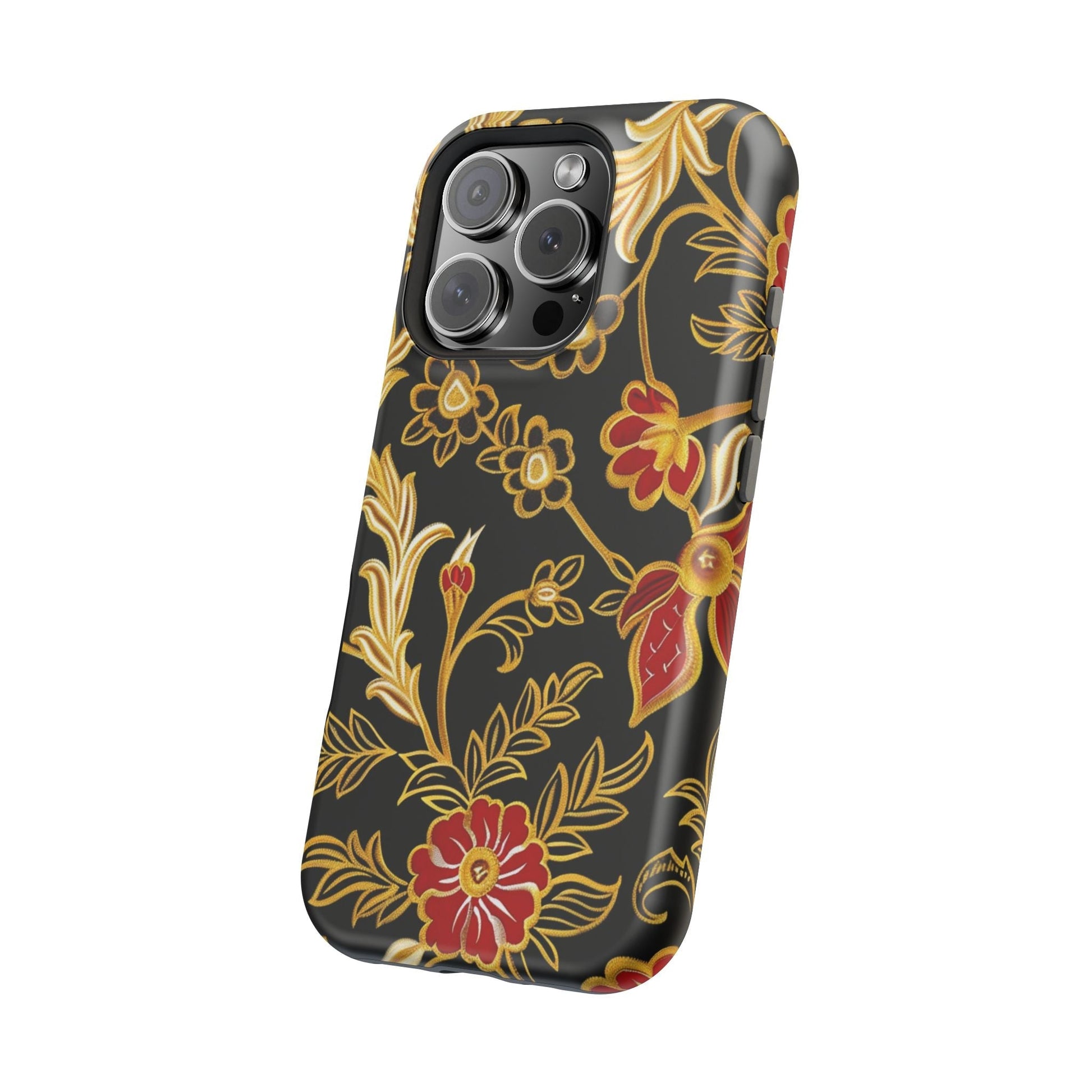 Floral Gold Vintage Phone Case – Magnetic Impact - Resistant - DIGITAL X
