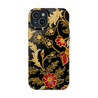 Floral Gold Vintage Phone Case – Magnetic Impact - Resistant - DIGITAL X