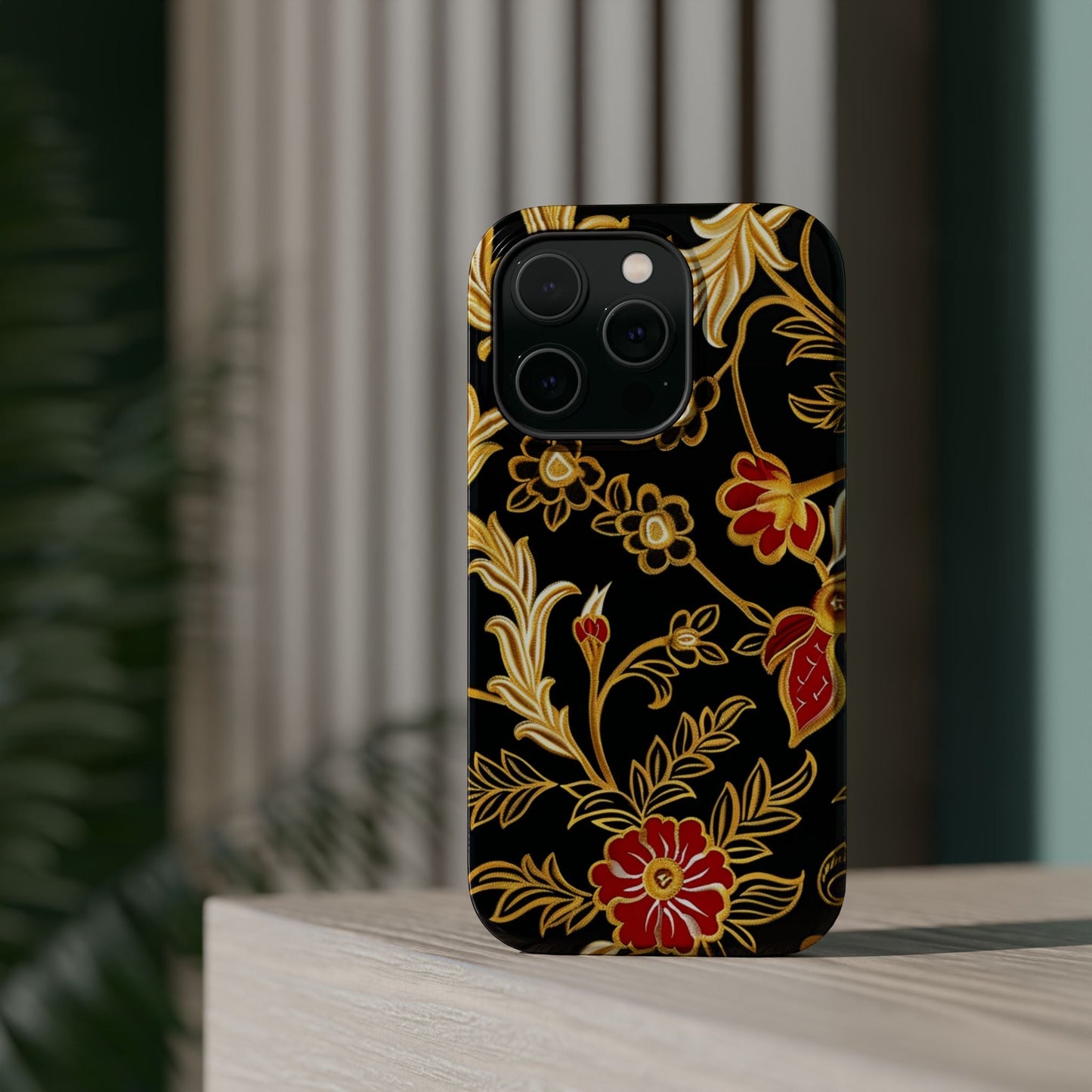 Floral Gold Vintage Phone Case – Magnetic Impact - Resistant - DIGITAL X