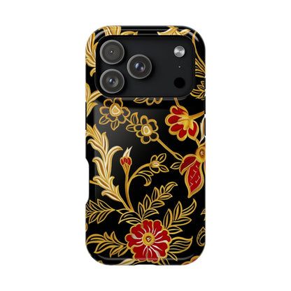 Floral Gold Vintage Phone Case – Magnetic Impact - Resistant - DIGITAL X