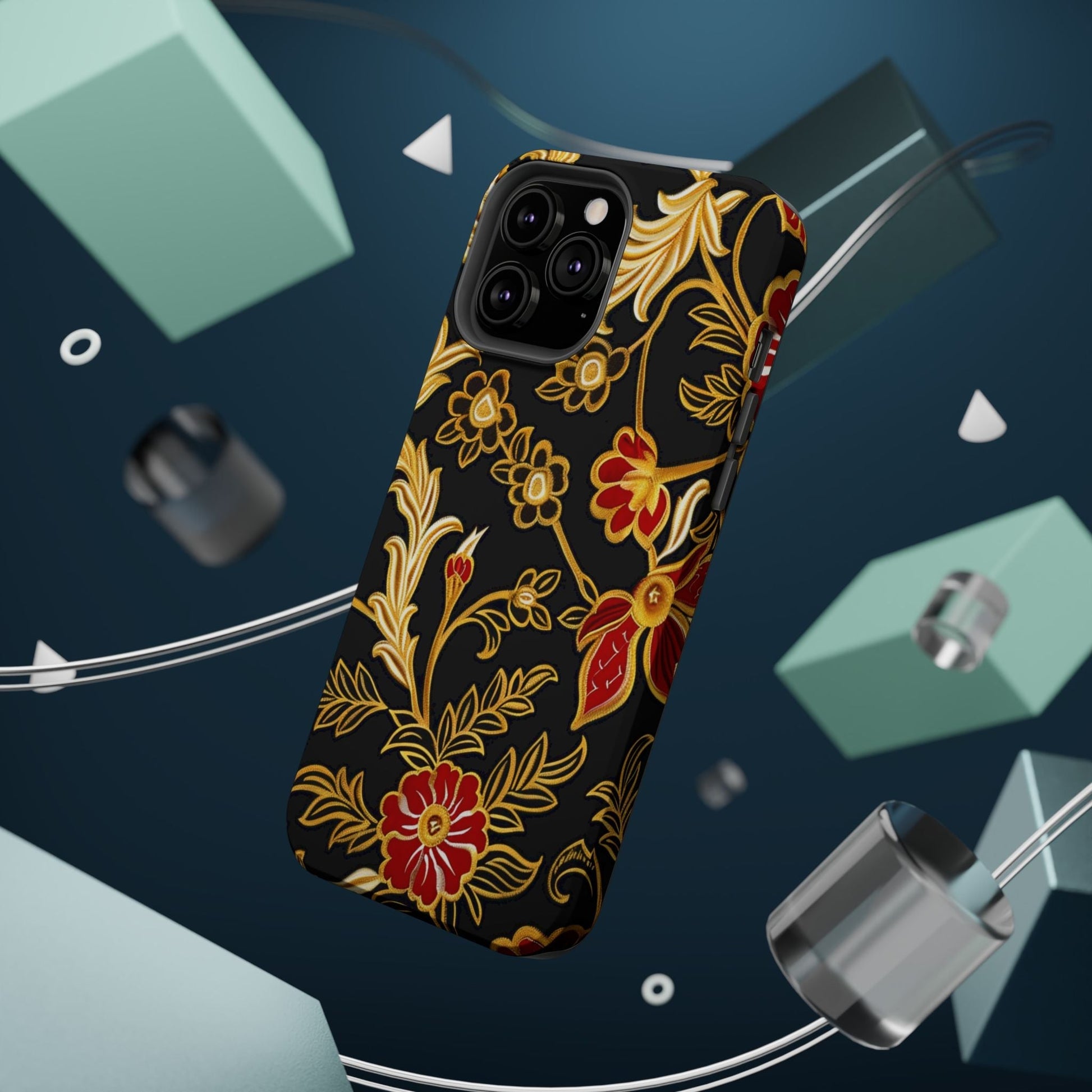 Floral Gold Vintage Phone Case – Magnetic Impact - Resistant - DIGITAL X