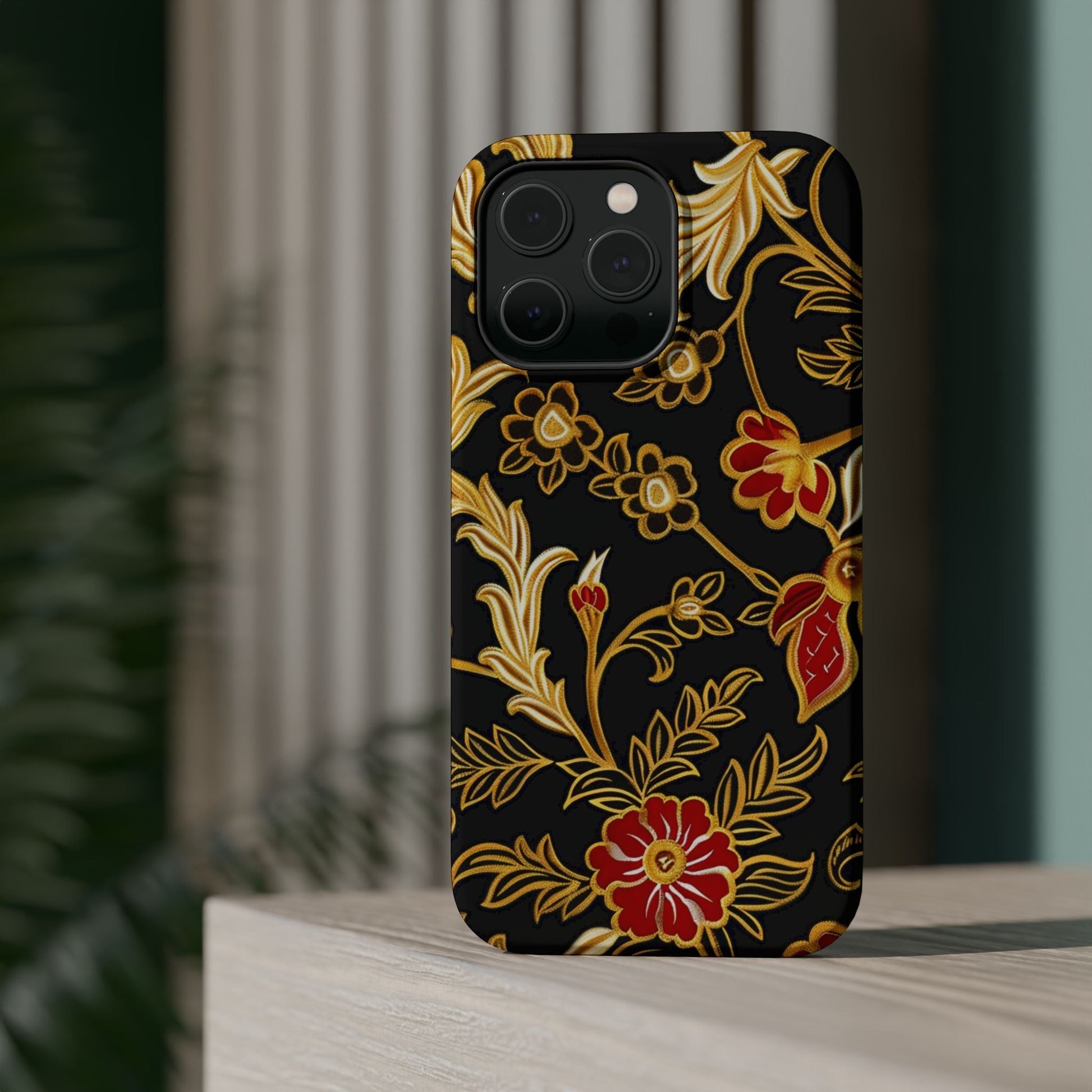 Floral Gold Vintage Phone Case – Magnetic Impact - Resistant - DIGITAL X
