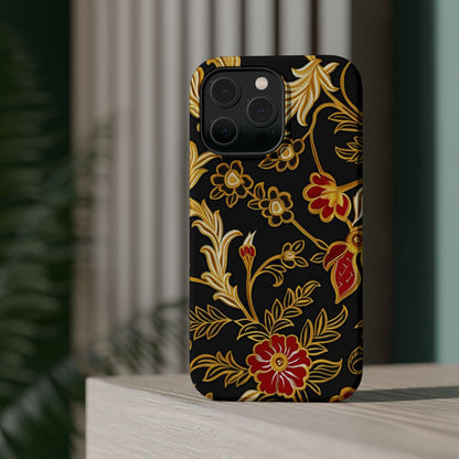 Floral Gold Vintage Phone Case – Magnetic Impact - Resistant - DIGITAL X