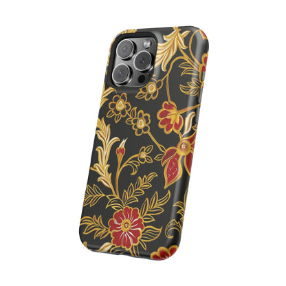 Floral Gold Vintage Phone Case – Magnetic Impact - Resistant - DIGITAL X