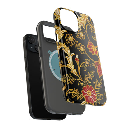 Floral Gold Vintage Phone Case – Magnetic Impact - Resistant - DIGITAL X