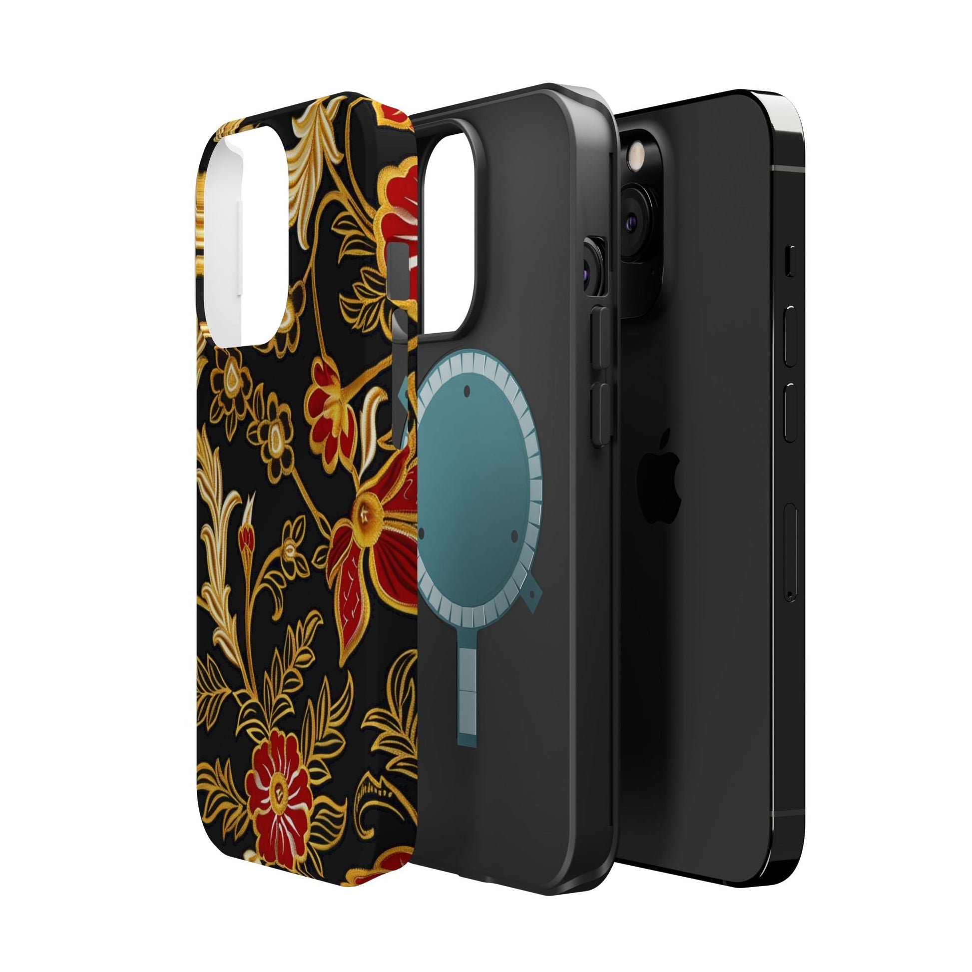 Floral Gold Vintage Phone Case – Magnetic Impact - Resistant - DIGITAL X