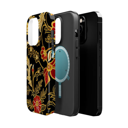Floral Gold Vintage Phone Case – Magnetic Impact - Resistant - DIGITAL X