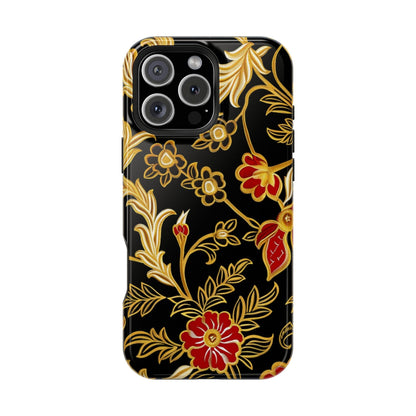 Floral Gold Vintage Phone Case – Magnetic Impact - Resistant - DIGITAL X