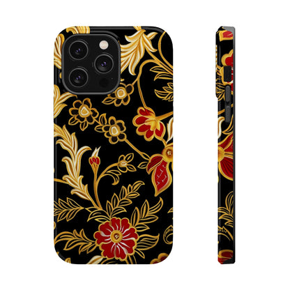 Floral Gold Vintage Phone Case – Magnetic Impact - Resistant - DIGITAL X