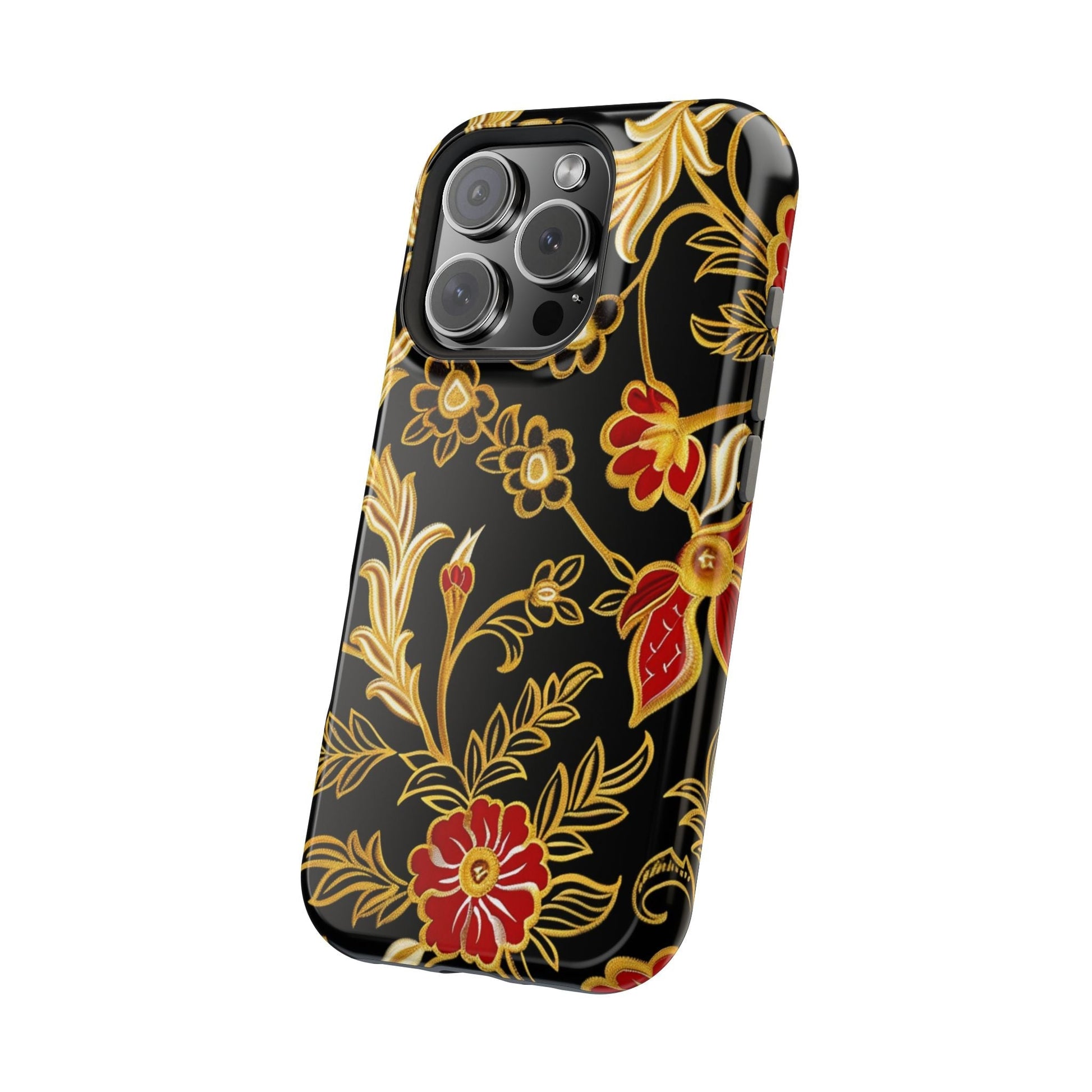 Floral Gold Vintage Phone Case – Magnetic Impact - Resistant - DIGITAL X