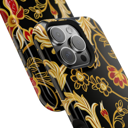 Floral Gold Vintage Phone Case – Magnetic Impact - Resistant - DIGITAL X