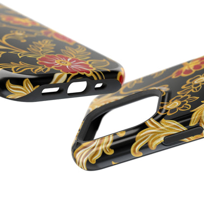 Floral Gold Vintage Phone Case – Magnetic Impact - Resistant - DIGITAL X