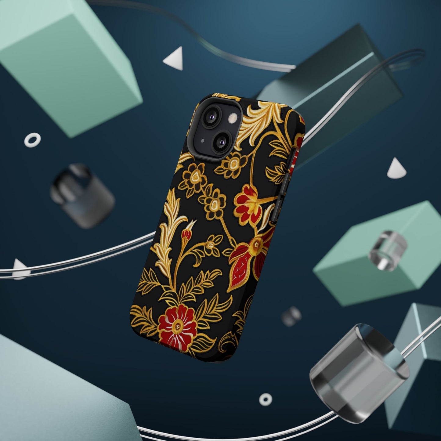 Floral Gold Vintage Phone Case – Magnetic Impact - Resistant - DIGITAL X