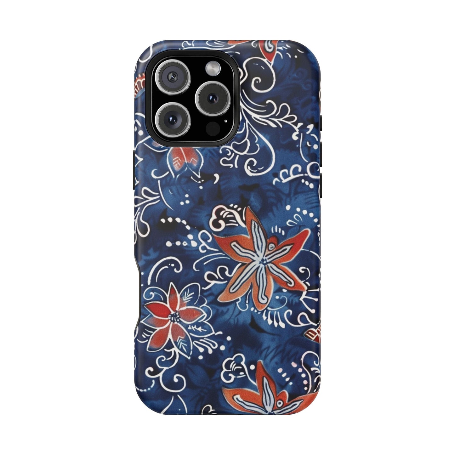 Floral Indigo Magnetic Impact Phone Case - DIGITAL X