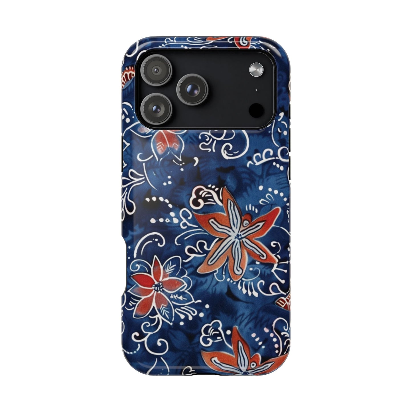 Floral Indigo Magnetic Impact Phone Case - DIGITAL X