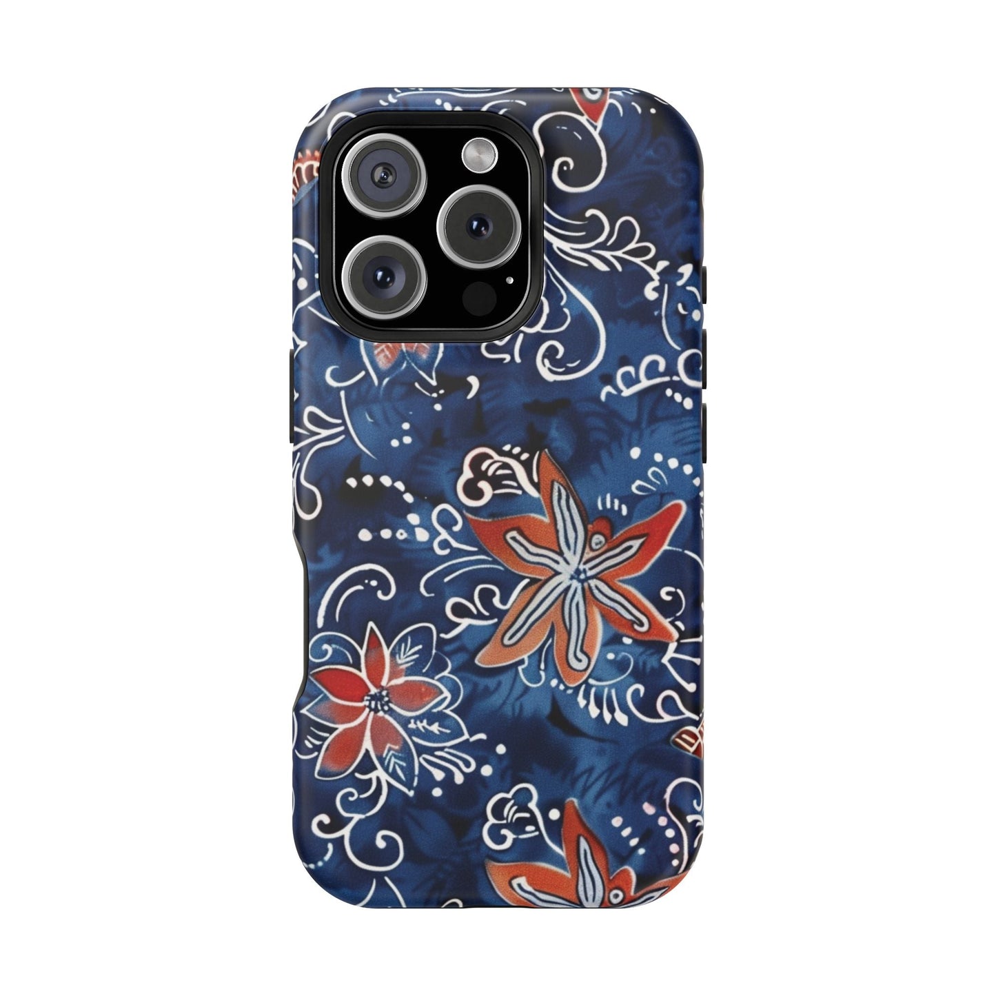 Floral Indigo Magnetic Impact Phone Case - DIGITAL X