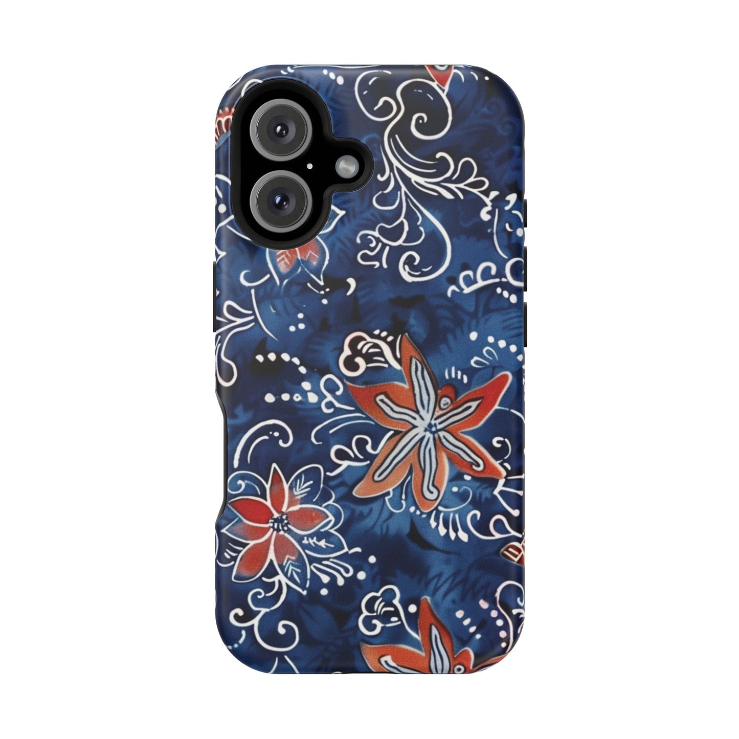 Floral Indigo Magnetic Impact Phone Case - DIGITAL X