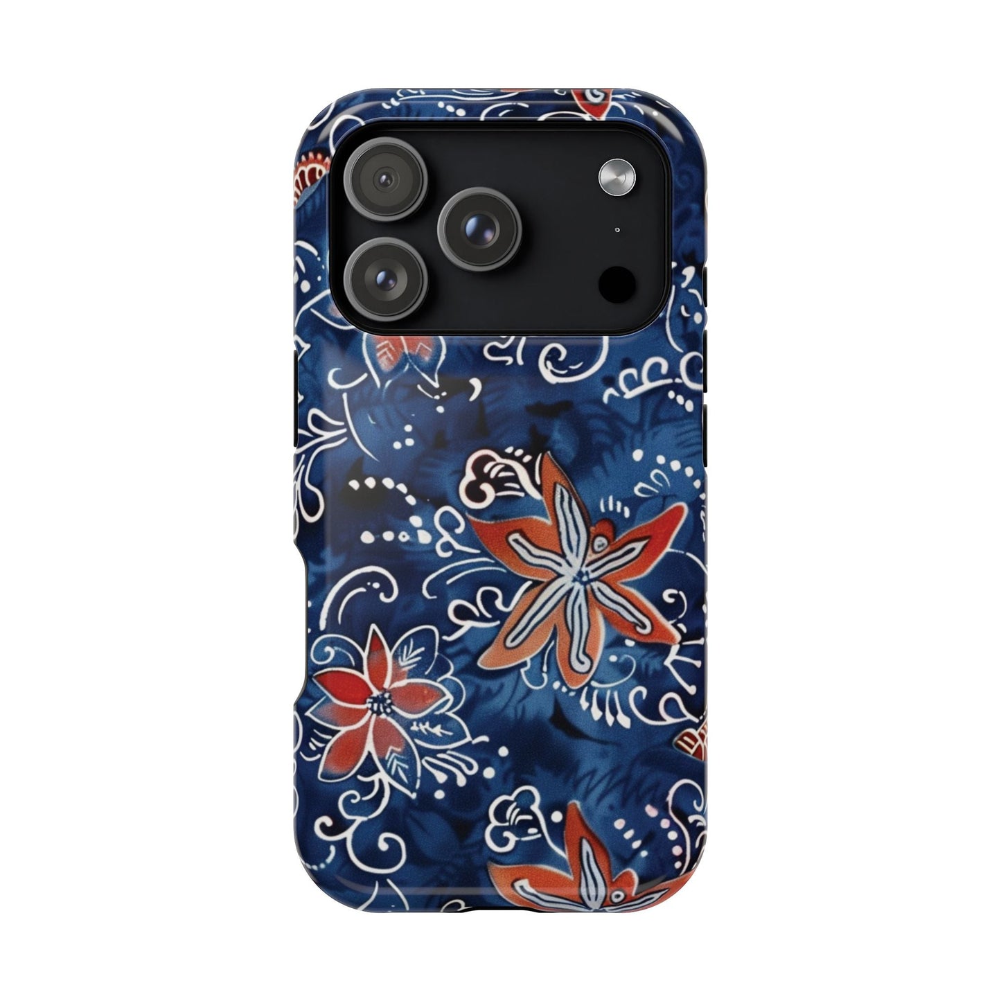 Floral Indigo Magnetic Impact Phone Case - DIGITAL X