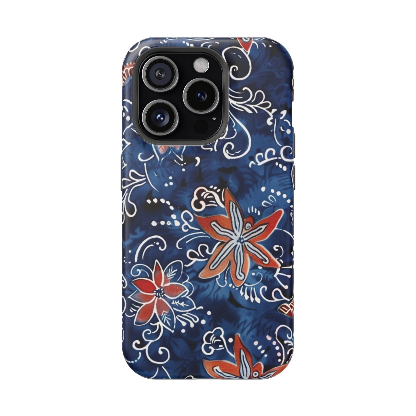 Floral Indigo Magnetic Impact Phone Case - DIGITAL X
