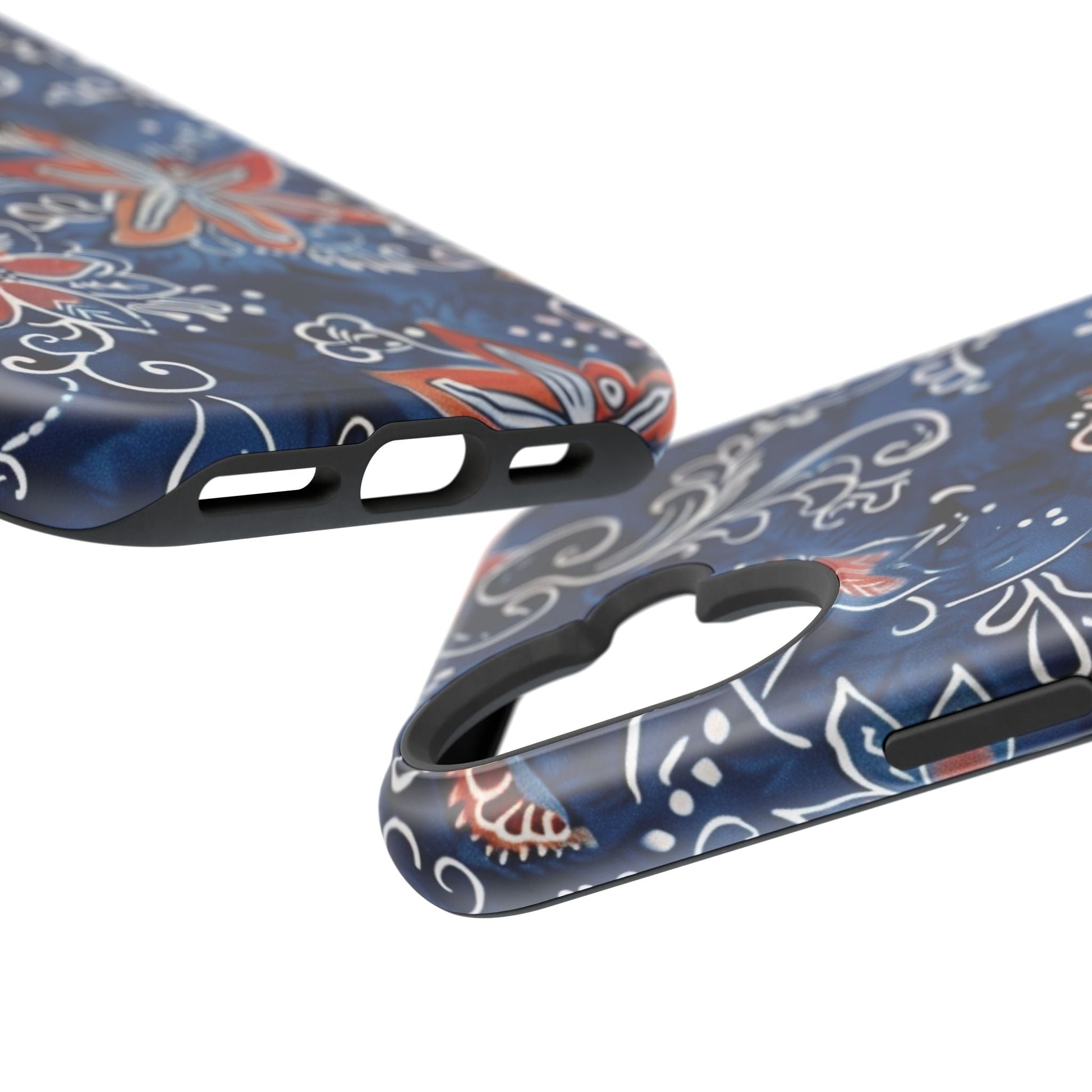 Floral Indigo Magnetic Impact Phone Case - DIGITAL X