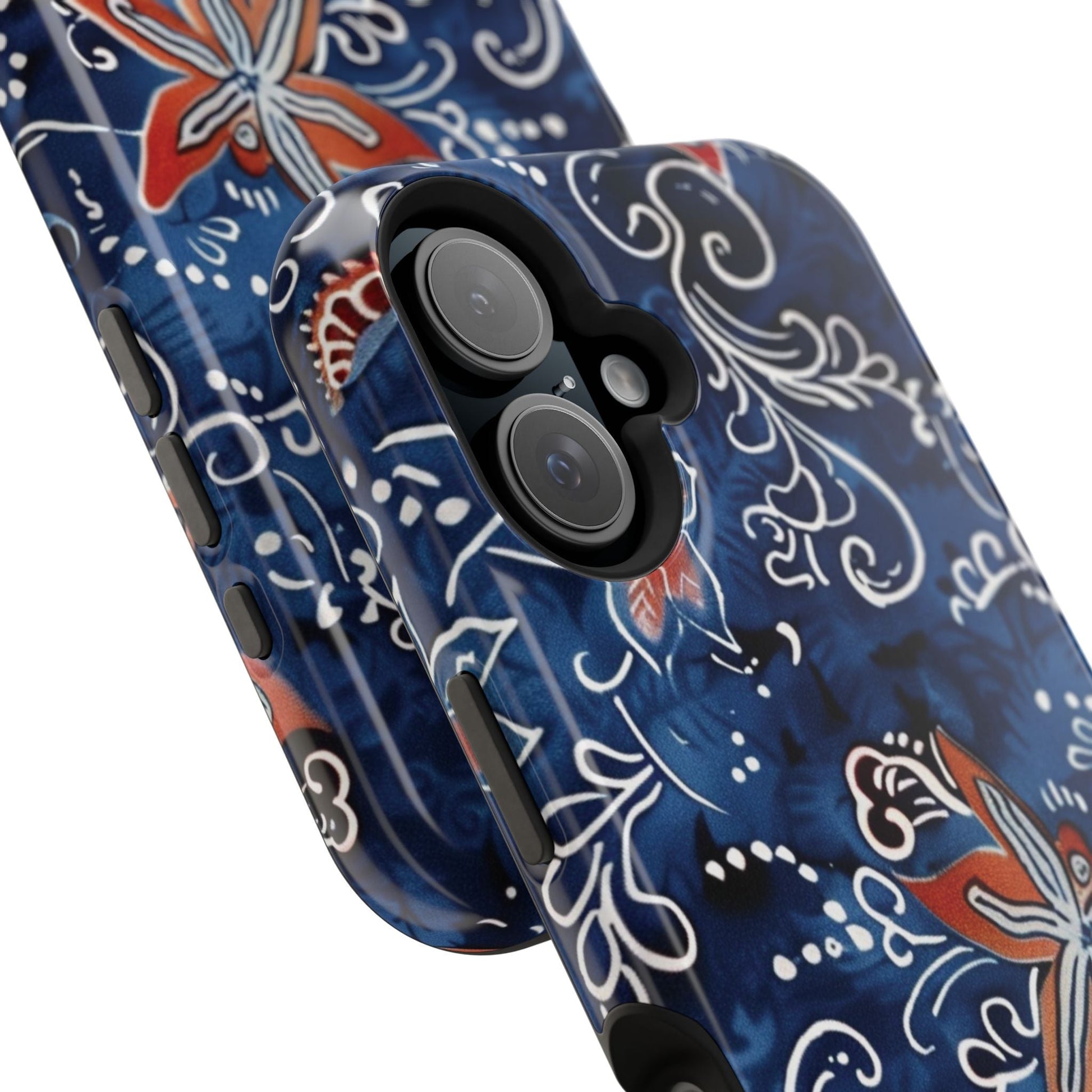 Floral Indigo Magnetic Impact Phone Case - DIGITAL X