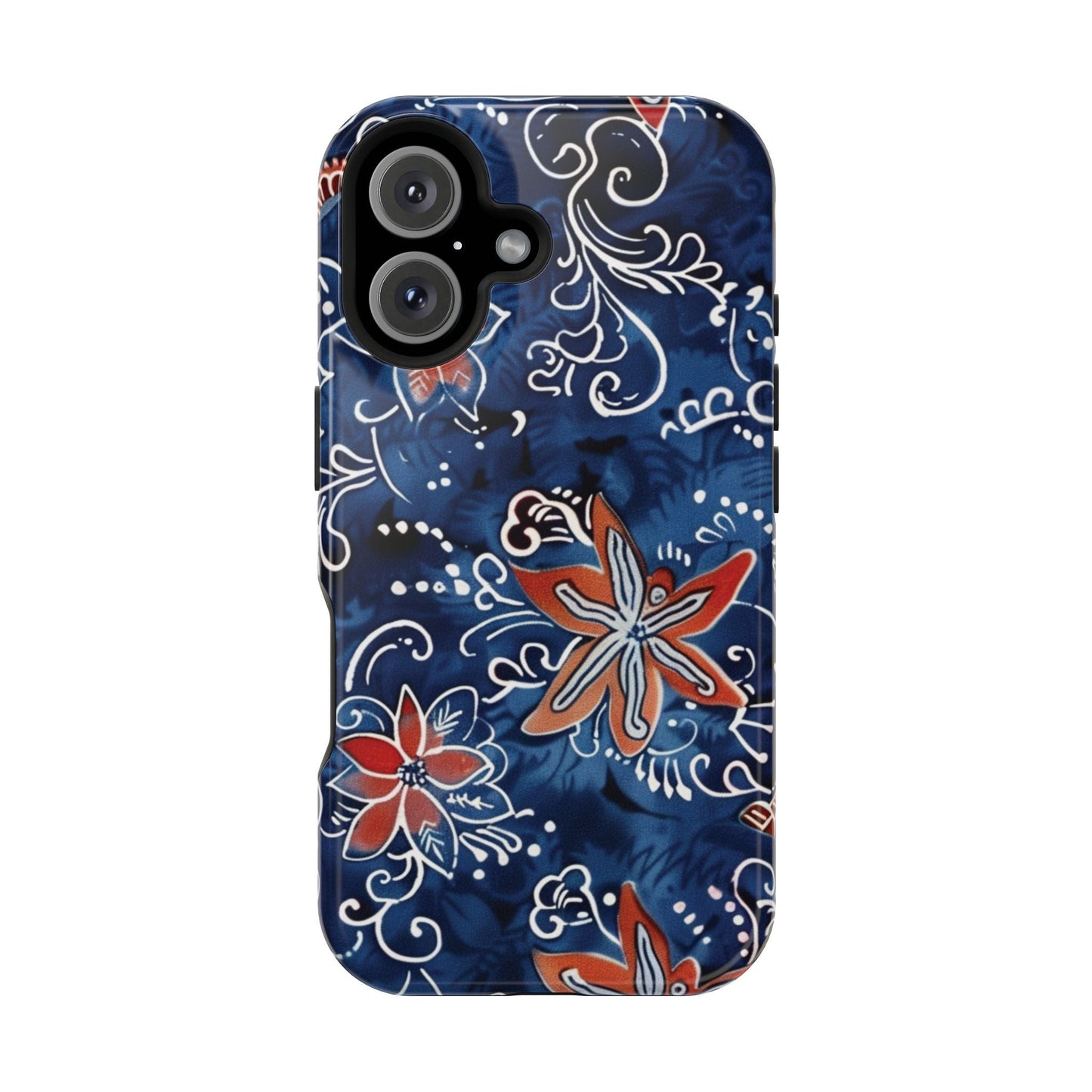 Floral Indigo Magnetic Impact Phone Case - DIGITAL X