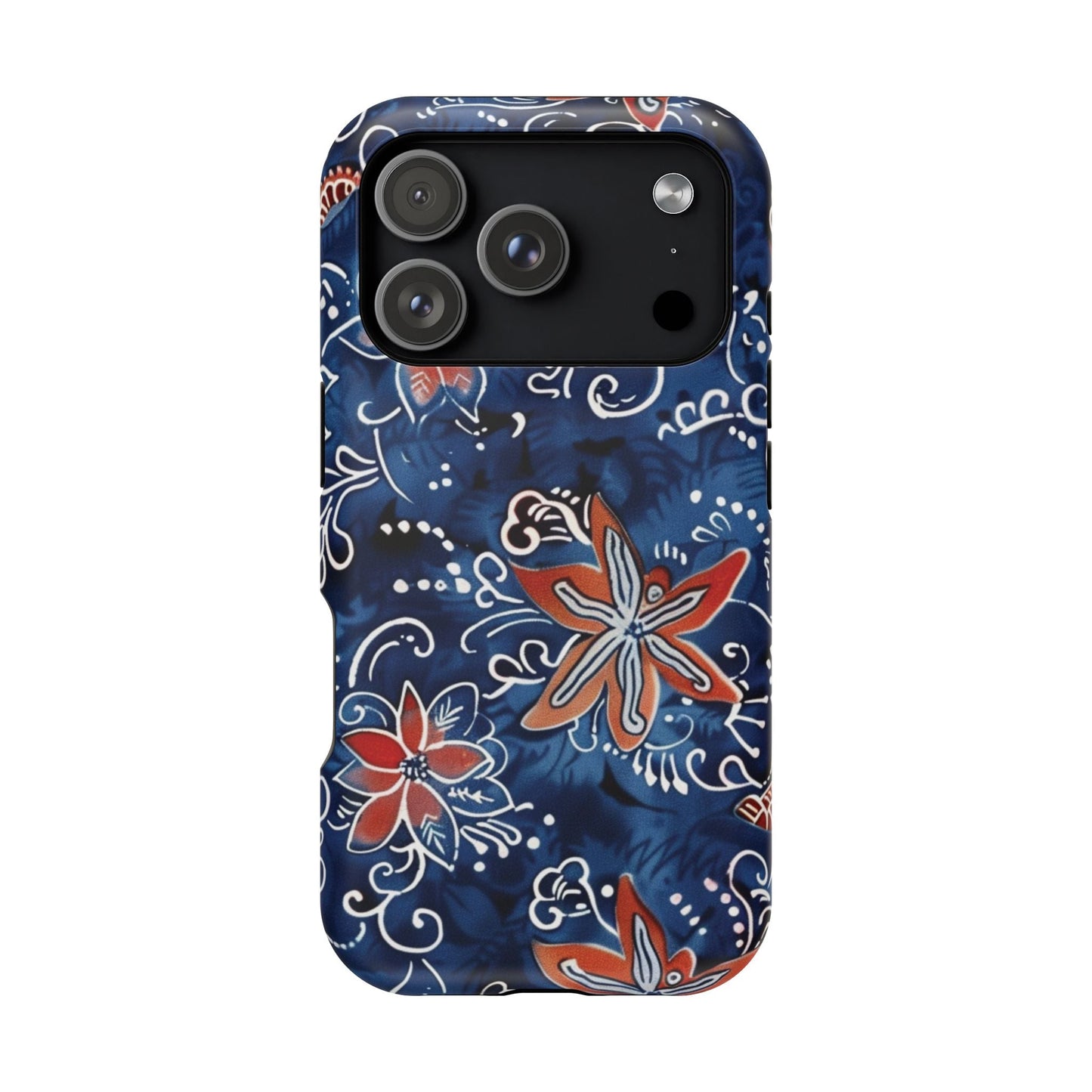 Floral Indigo Magnetic Impact Phone Case - DIGITAL X