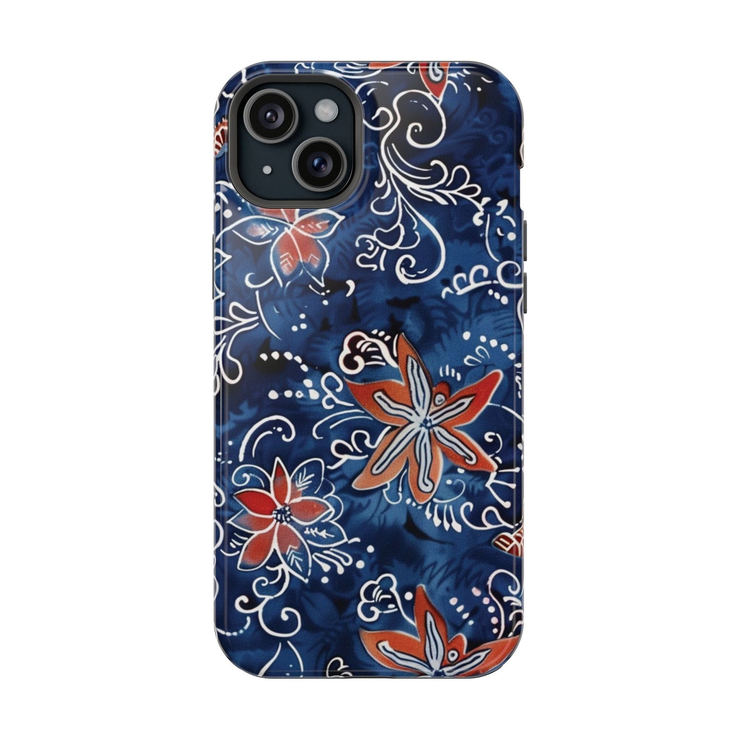 Floral Indigo Magnetic Impact Phone Case - DIGITAL X